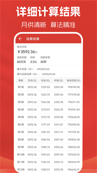 房贷计算器计算截图5