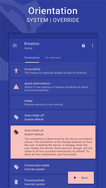 Rotation屏幕方向旋转器截图1