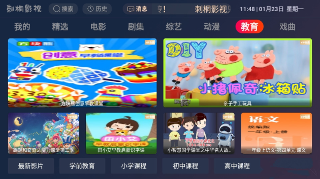 刺桐影视TV版播放界面